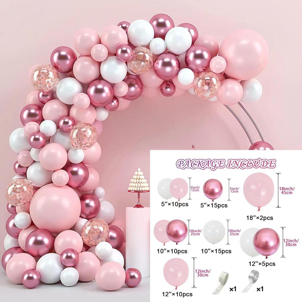 Elegant Birthday and Wedding Balloon Set - High-End Latex and Arch Decorations for Special Occasions