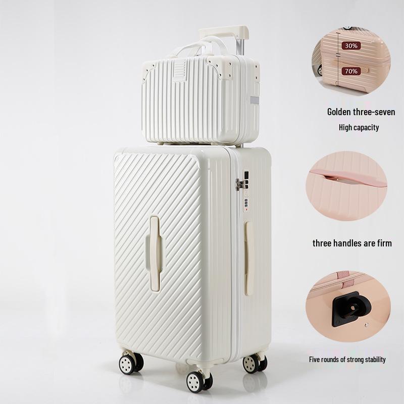Sturdy 5-Wheel Lightweight Suitcase with Large Capacity & Combination Lock