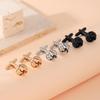 Men's Business Shirt Cufflinks - Smooth Hollow Cable Knit Sleeve Style