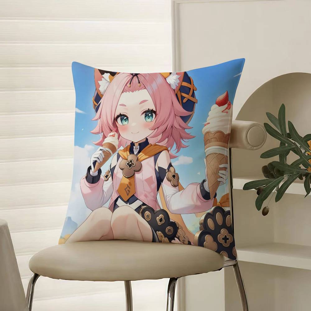 

Genshin Impact Роль Діона-Красива наволочка Комфорт Диван-ліжко Шовковиста елегантна Невидима блискавка Декоративна наволочка 12x12Inch