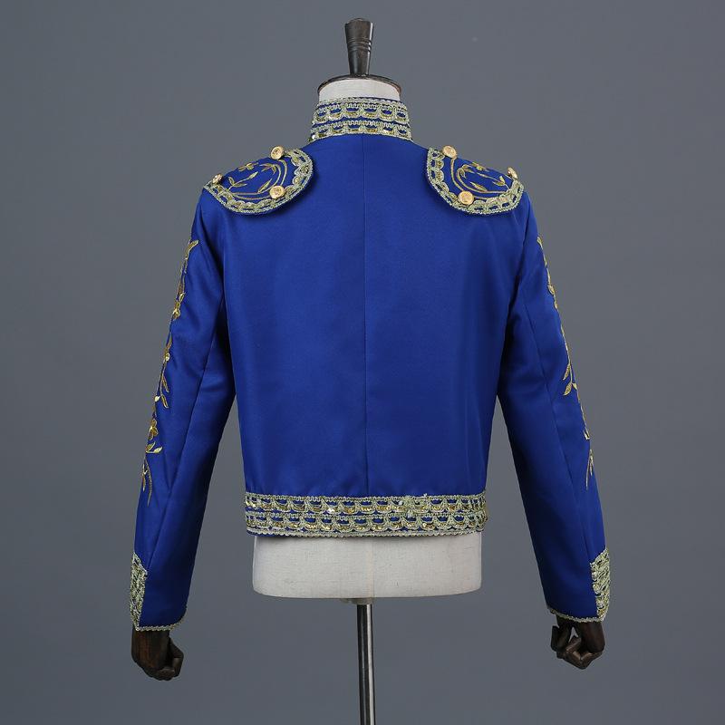 Men's Spanish Bullfighter Costume Stage European Court Performance Costume Bullfighting Costume Embroidered Tassel Three-piece Set