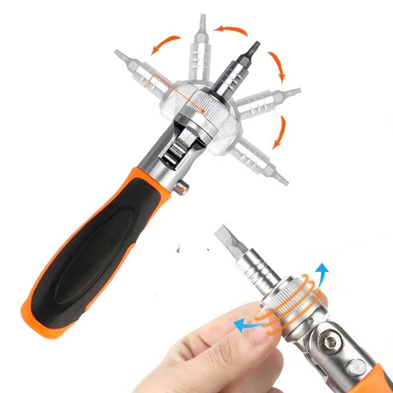 38-in-1 Semi-Automatic Ratchet Screwdriver Set with Phillips, Cross, Triangle & Irregular Bits
