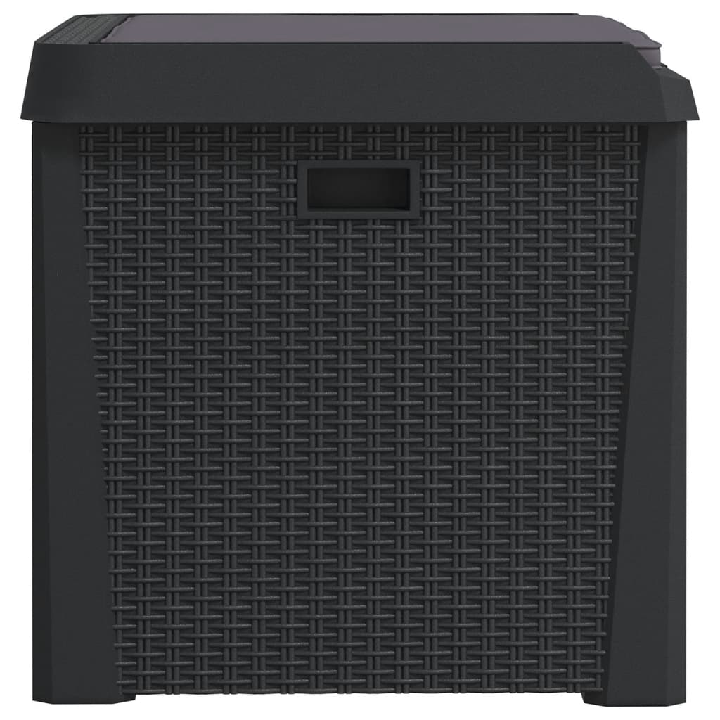 Vidaxl Garden Box With Seat Cushion, Anthracite, 125 L, Pp