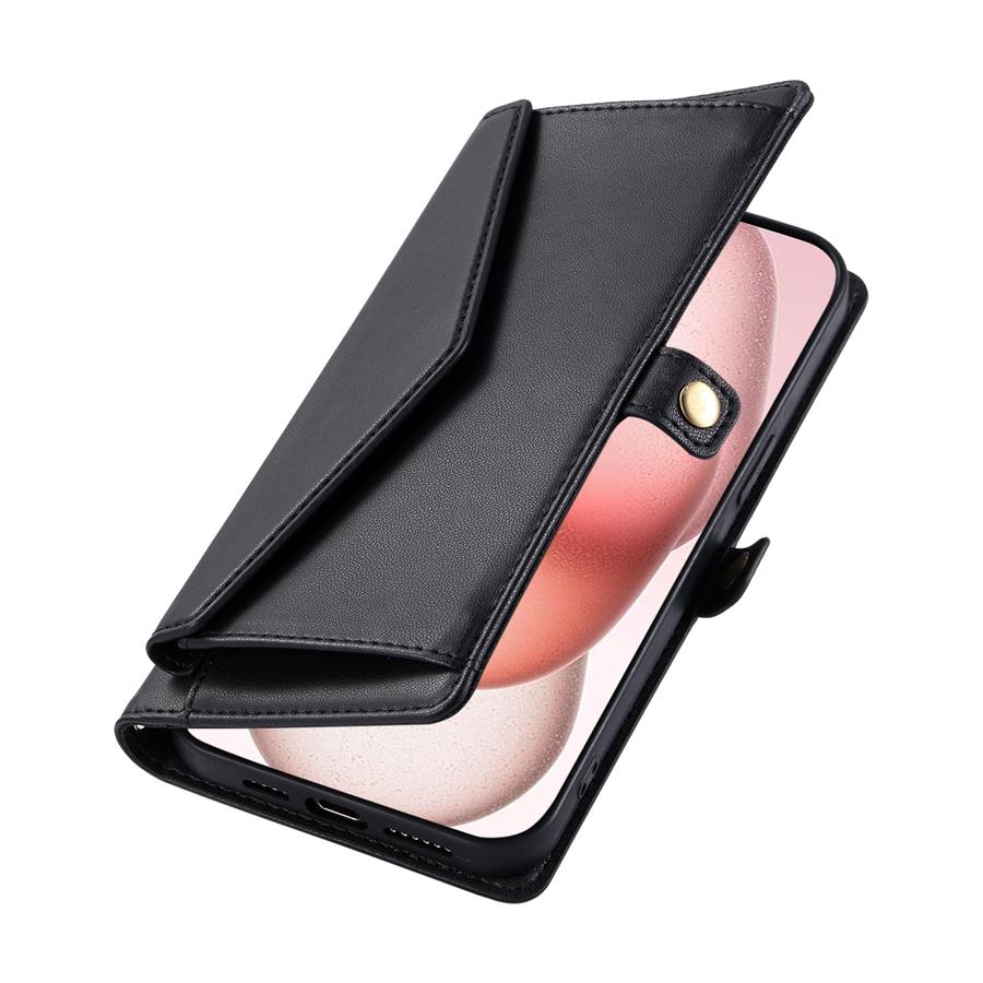 Cash Pocket + Card Slots + Photo Frame + Bracket Wallet Case for iPhone 17 16 15 14 13 12 11 Samsung S25 S24 S23 A56 A55 A35 Wristband Phone Cover