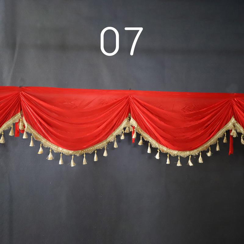3or1m Event Party Valance Drape Panel Decor Backdrop Curtain Stage Wedding Background Decoration Veil Cloth Wave Curtain Tassel