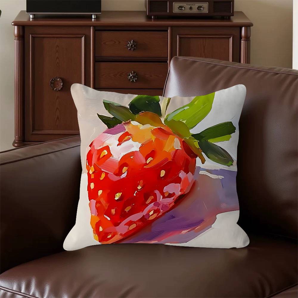 Fruit Pattern Cartoon Cushion Cover Pillowcase Upholstery Sofa Throw Pillow Home Decor Pillowcas