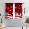 2pcs,2D Plane Printing Curtains&Window Treatment Winter Melody Polyester Fabric (without Rod) Decorations Inside Ldeal for