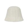 VARZAR VA Applique Cable Knit Bucket Hat Ivory