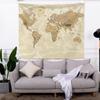 Beach Blanket Fabric Nordic Retro Background Woven Tapestry Room Bedroom Decoration Map Wallpaper