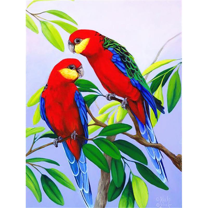Full Square Diamond Painting Parrot Animals Bird Mosaic Diamond Embroidery Scenery Cross Stitch Home Decoration New Year Gift