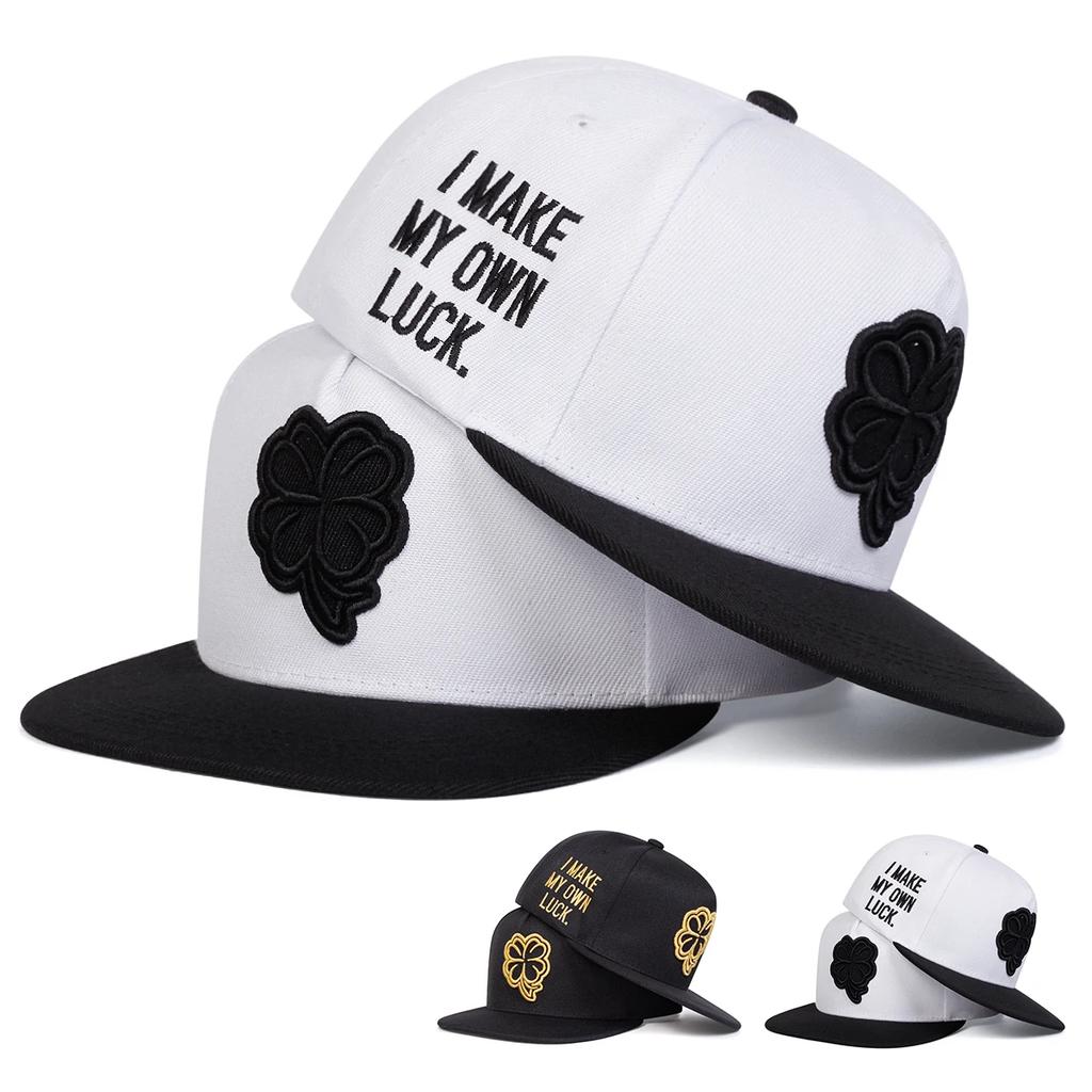 Unisex Four Leaf Clover Embroidery Hip-Hop Hats Spring And Autumn Outdoor Adjustable Sports Casual Baseball Caps Sunscreen Hat