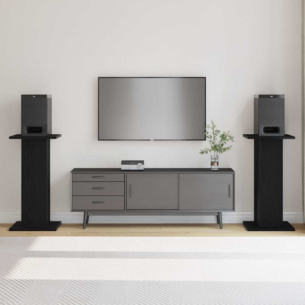 Speaker Stands 2 pcs Black Oak Effect 30 x 30 x 60 cm