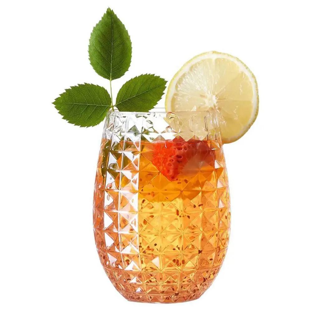 12oz Wine Glasses Whiskey Cocktail Juice Drinking Plastic Cups Unbreakable Reusable and Recyclable for Outdoor Pool Party Picnic