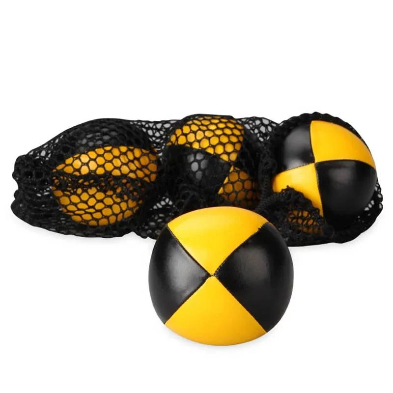 3Pcs Net Set Suit Professional Juggling Ball Acrobatics Toss Ball Educational Toy Children Fun Sports Pu Soft Juggling Ball Toys