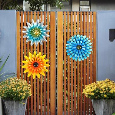 Metallblume Handwerk Dekoration Innen Außen Wohnzimmer Garten Zaun Dekoration Neue Wandbehang Home Store Büro Dekoration