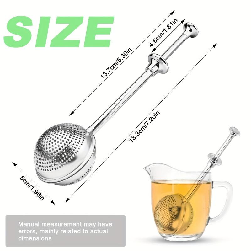 1 piece stainless steel tea filter, press type tea filter with teapot clip, tea wax filter ball for water separation