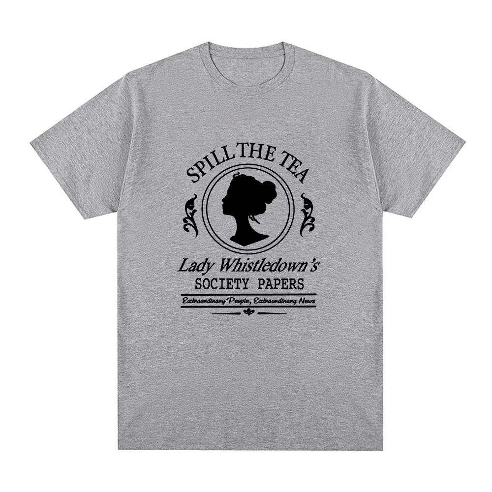 Sudaderas Lady Whistledown T-shirt TV Series Graphic Printing Tee-shirt Ropa De Mujer Unisex Streetwear Women Clothing Cotton