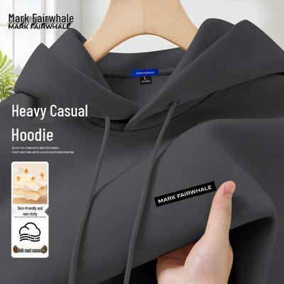 Mark Hua Fei Herren Schweres Lockeres Kapuzensweatshirt