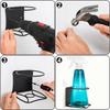 4 Pack Spray Bottle Holder, Heavy Duty Metal Wall Mount Spray Can Holder for Garage, Workshop, Craft & Kitchen Bottle Storage Rack, Easy Install