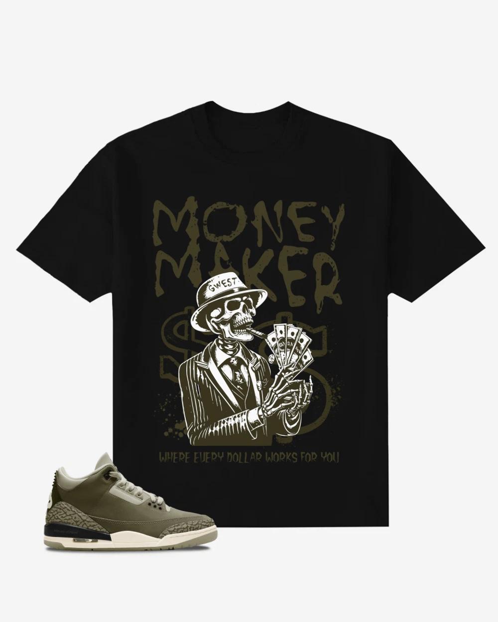 Skull Money Maker Oversized T-Shirt L