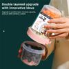 Portable Two-layers Breakfast Salad Cups Oatmeal Cereal Nut Yogurt Salad Cup Container Set with Fork Lunch Box Food Bento Box