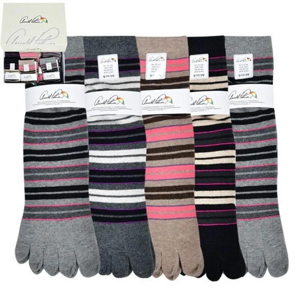 Arnold Palmer Striped Design Ladies Ringle File Toe Long Socks 0087os 24cm