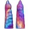 Compact Alien Shaped Remote Vibrating Dildo - Wireless Fake Penis Anal Plug for Women