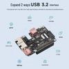 Raspberry Pi 5 PCIe M.2 NVMe Expansion Card with USB 3.2 Dual 2.5G Ethernet Ports and SSD Boot