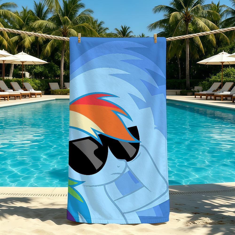 Cartoon M-My L-Little P-Pony Towel For Outdoor Camping Beach Towel Super Absorbent Quick-Drying Summer Towel