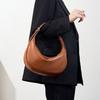Crescent bag, new women's large-capacity shoulder bag, genuine leather women's bag, niche underarm bag