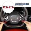 Red Carbon Fiber Steering Wheel Roller Button Trim Sticker For C8 Corvette 20-25