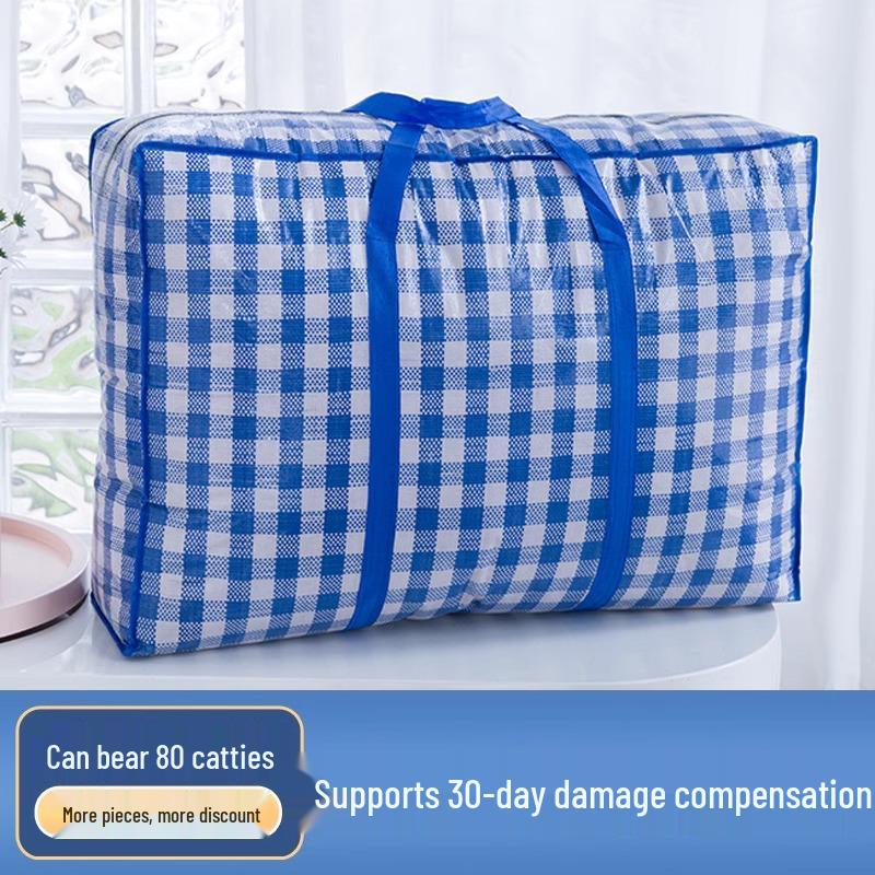 Waterproof Large Capacity Woven Handbag for Moving, Packing, and Dorm Use