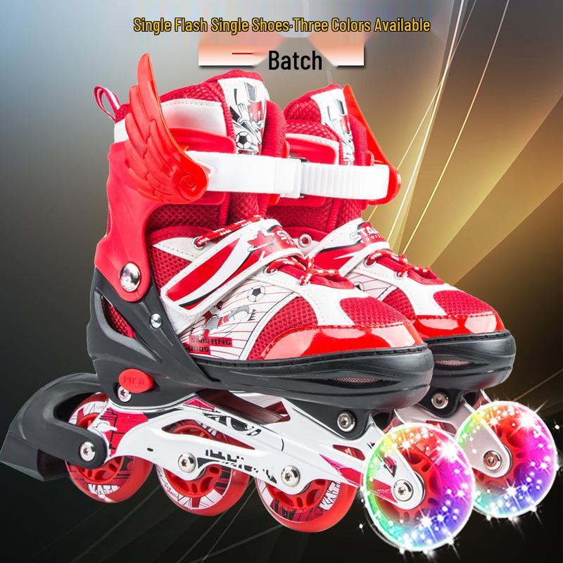 Children's Flashing Ice, Roller, and Inline Skates for Boys and Girls