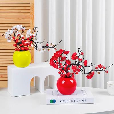 Living Room Dining Table Flower Pendulum Plum Blossom Ornament Potted Plant Ornament