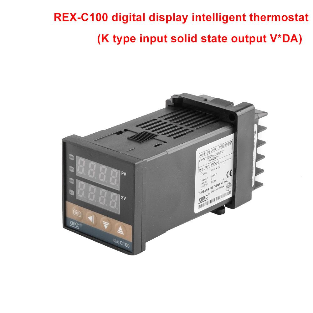 Digital PID Temperature Controller REX-C100 REX C100 Thermostat + 40DA SSR Relay+ K Thermocouple 1m 2M Probe RKC