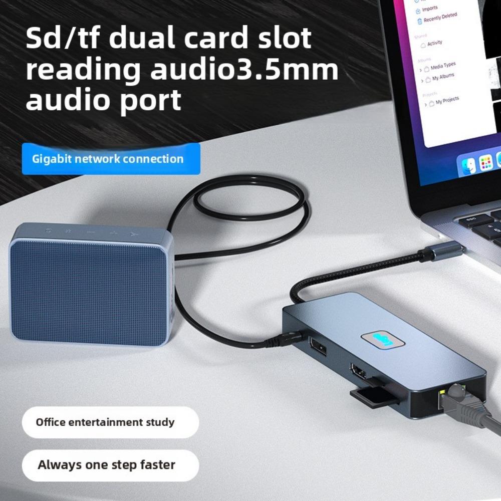 11 in 1 Type C Docking Station USB 3 2 Expander with Gigabit Ethernet Port for Laptop