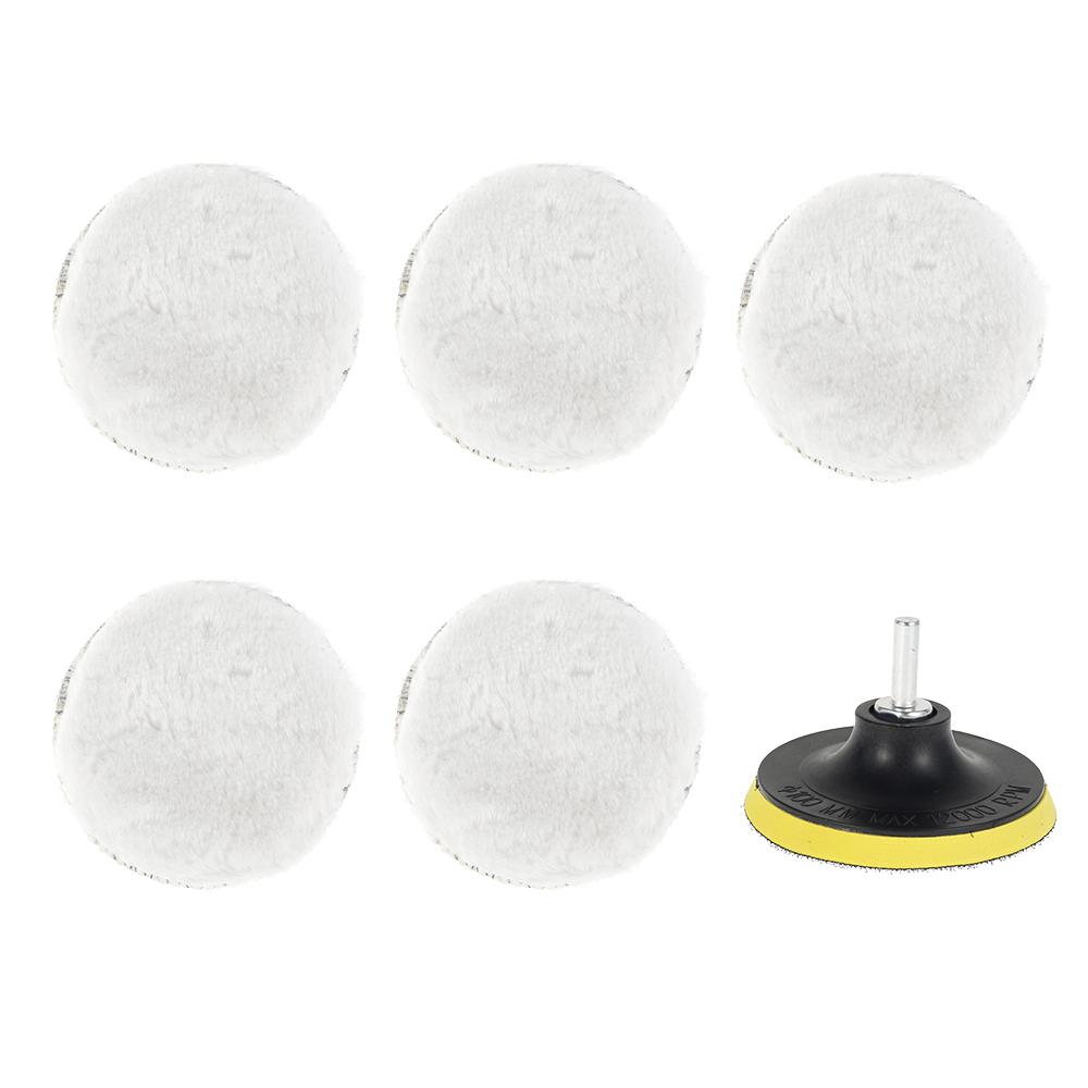 7Pcs Car Polishing Sponge Pads Kit Foam Pad Buffer Kit Polishing Machine Wax Pads 4 Inch for Removing Scratches Auto Paint Care
