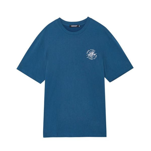 Jambangi Men S) Shark Back Design T-Shirt (Oversized)_Am2Wts411-Tq Türkiye (Teal)/95