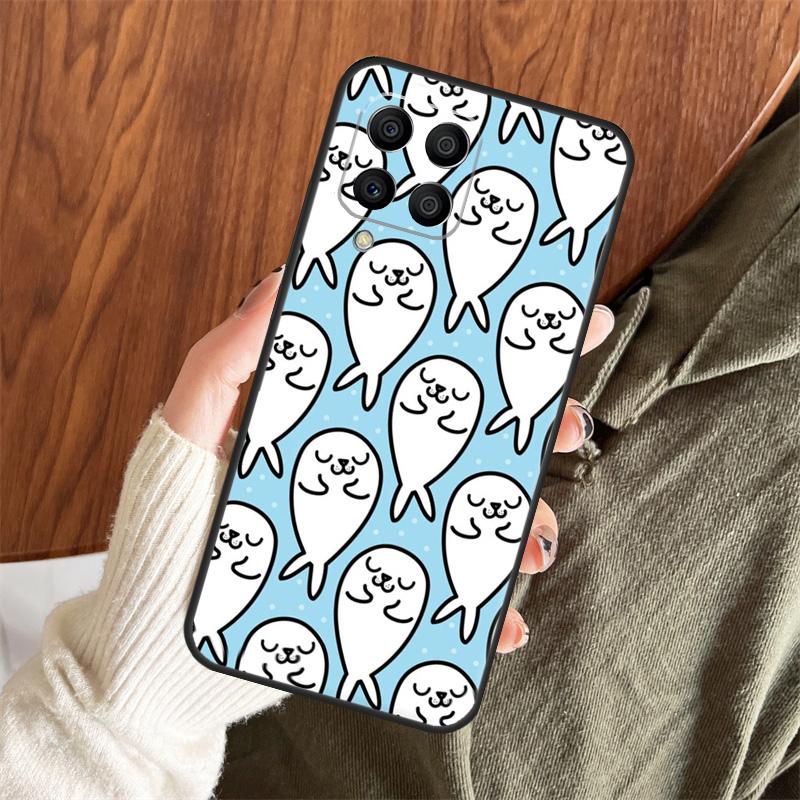Baby Seals Case For Samsung Galaxy M12 M32 M52 M35 M55 M15 M11 M13 M14 M06 M16 M36 M56 M31 M53 M34 M54