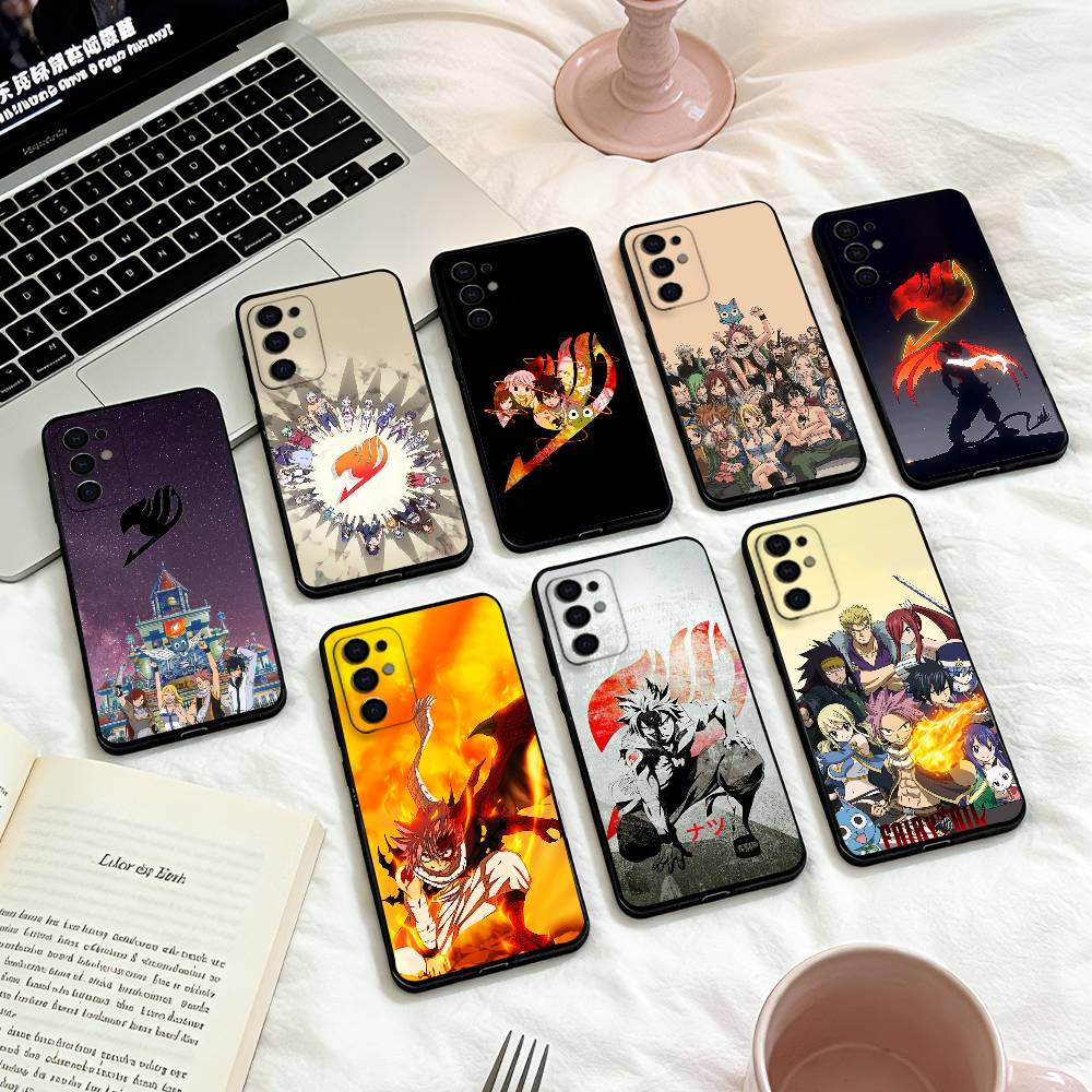 F-Fairy Comics TailS Anime Phone Case For Samsung S25,24,23,22,30,21,10,9,Ultra,Plus,Lite,FE,4,5 G Soft Black Case