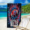 Beach Towel with Buffalo Bill LOGO Pattern - Soft,absorbent,machine Washable Lightweight&Modern,swimming,Travel Essentials