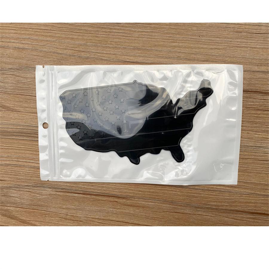 3D Metal Black American Map Flag Emblem Badge Car Body Decal Sticker 18x10cm New
