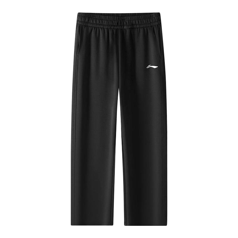 

Li Ning Spring Autumn Winter Fleece Thick Straight Leg Windproof Water Resistant Plus Size Casual Warm Sports Long Pants Men bottoms AYKV911 M