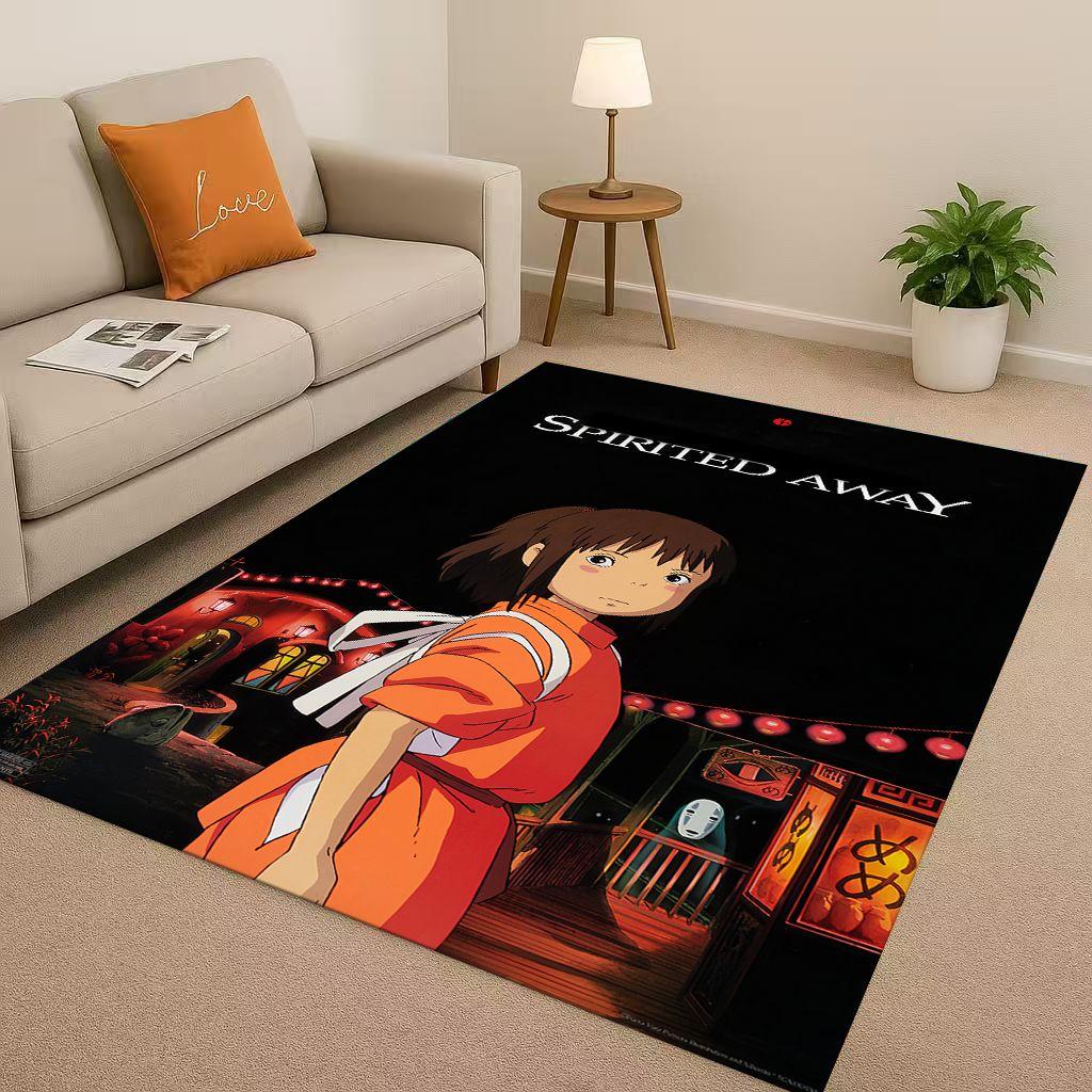 Classic Cartoon Spirited Away No Face Man Living Room Non-Slip Area Rug Soft Carpet for Bedroom Playroom Sofa,Home Decor Doormat