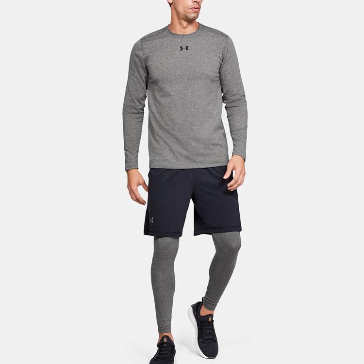 Under Armour Fitted Sports Training Crewneck Sweatshirt Men sweatshirt Carbon-Gray 1310989-090