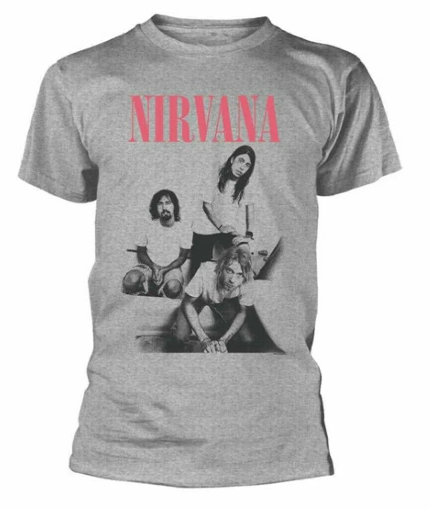 

Official Nirvana Bathroom Photo Mens Grey 100% Cotton T-shirt Mens Tees Top Nirvana Tee S
