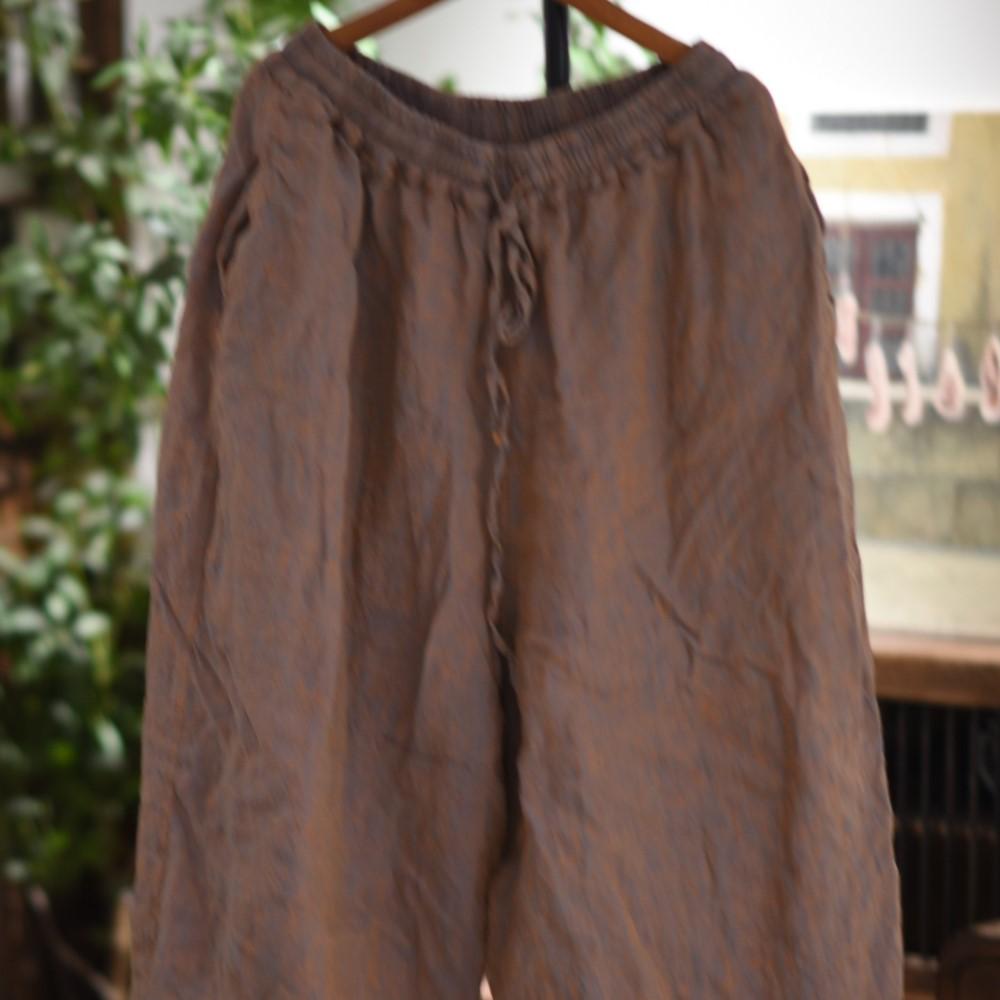 Johnature Women Vintage Harem Pants Solid Color Spring Trousers Elastic Waist Casual Female Belt Long Pants