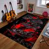"Fierce Eagle On Red Skull Art" Patterned Carpet a Non Slip Rug Suitable for All Seasons and Any Setting, Gift