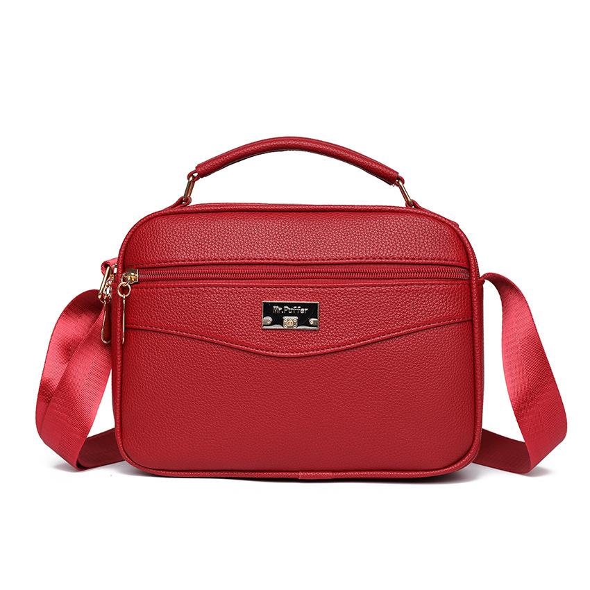 Wedding decoration Veelzijdige Winter Dames Tas Europese en Amerikaanse Mode Dames Schoudertas Crossbodytas Nieuwe Stijl Handtas red