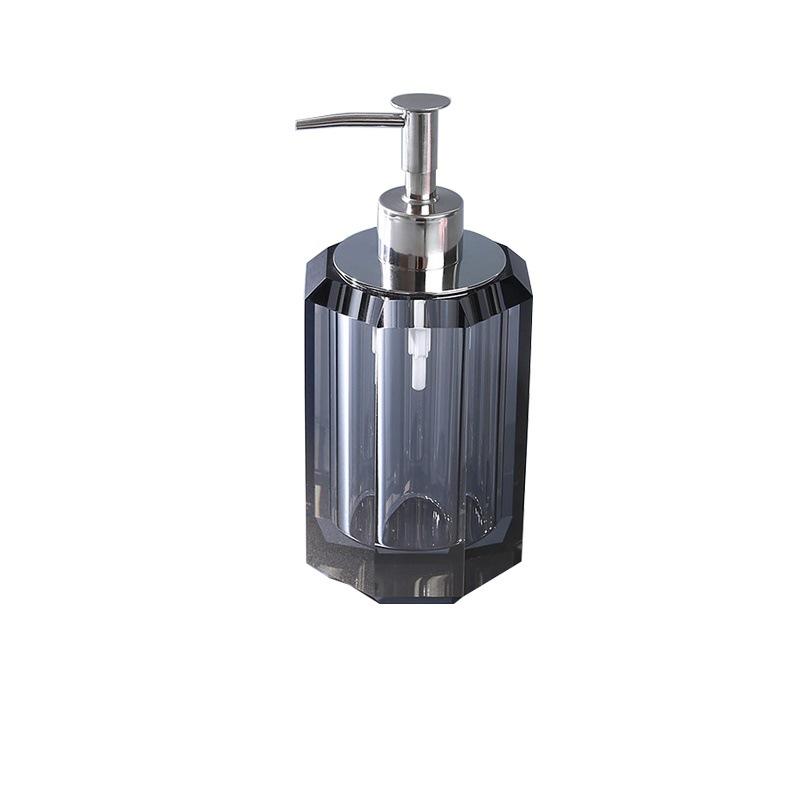 Glass lotion bottle transparent crystal bathroom set tray household soap dispenser set bathroom accessories organizer dispenser